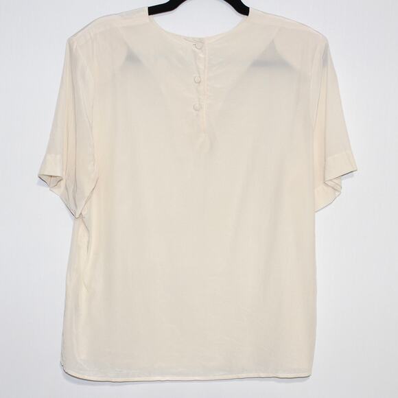 Vintage 100% Silk Kasper & Company A.S.L Blouse Size 14 Cream - Picture 5 of 8